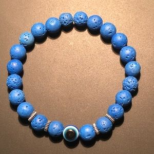 Evil Eye x Lava Stone Bracelet